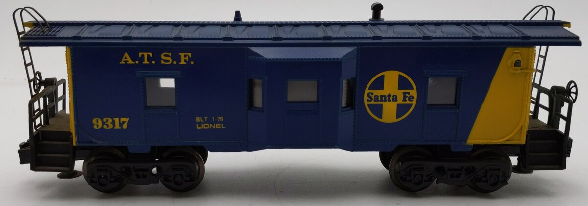 Lionel 6-9317 O Gauge AT&SF Blue & Yellow Bay Window Caboose #9317 VG/Box