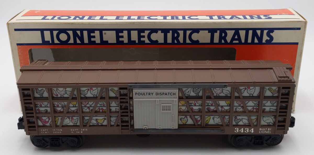 Lionel 6-9221 O Gauge Poultry Dispatch Operating Car #3434 EX/Box