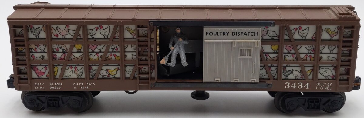 Lionel 6-9221 O Gauge Poultry Dispatch Operating Car #3434 EX/Box