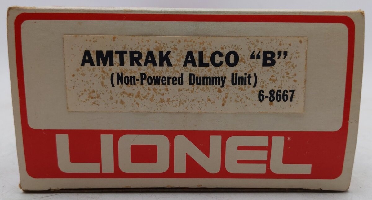Lionel 6-8667 Amtrak Alco Non-Powered B-Unit Diesel Locomotive EX/Box