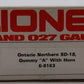 Lionel 6-8163 O Gauge Ontario Northland SD-18 Dummy Diesel Engine #8163 w/ Horn EX/Box