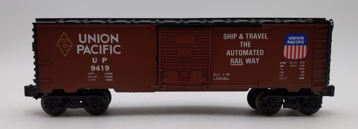 Lionel 6-9419 O Gauge Famous American Railroad Union Pacific Boxcar #9419 EX/Box