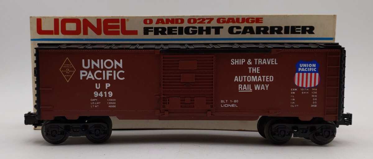 Lionel 6-9419 O Gauge Famous American Railroad Union Pacific Boxcar #9419 EX/Box