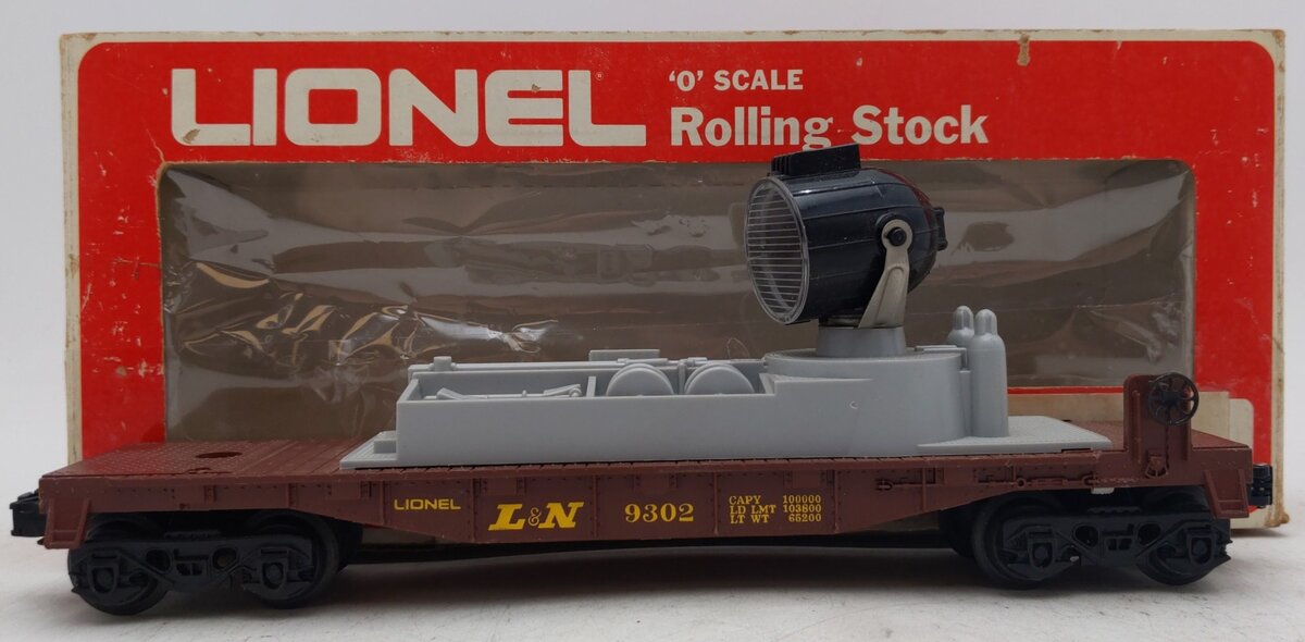 Lionel 6-9302 O Gauge Louisville & Nashville Operating Searchlight Car EX/Box