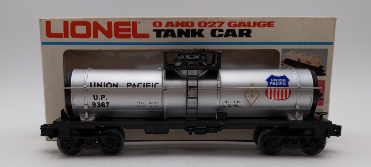 Lionel 6-9367 O Gauge Union Pacific Single Dome Tank Car #9367 VG/Box