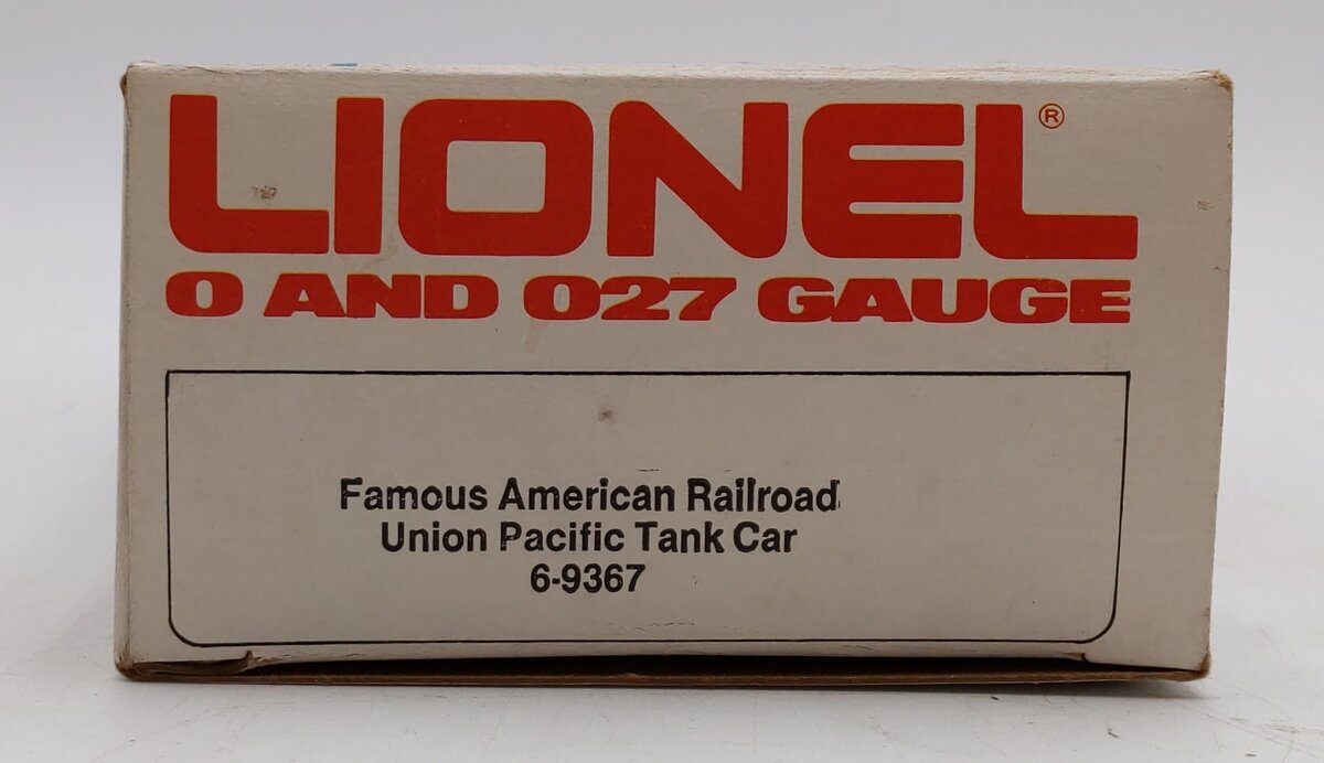 Lionel 6-9367 O Gauge Union Pacific Single Dome Tank Car #9367 VG/Box