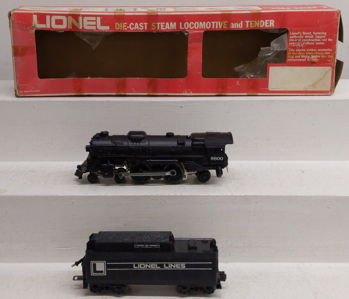 Lionel 6-8800 Lionel Lines 4-4-2 Steam Locomotive & Tender VG/Box