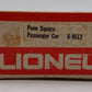 Lionel 6-9513 O Gauge Pennsylvania "Penn Square" Pullman Passenger Car LN/Box