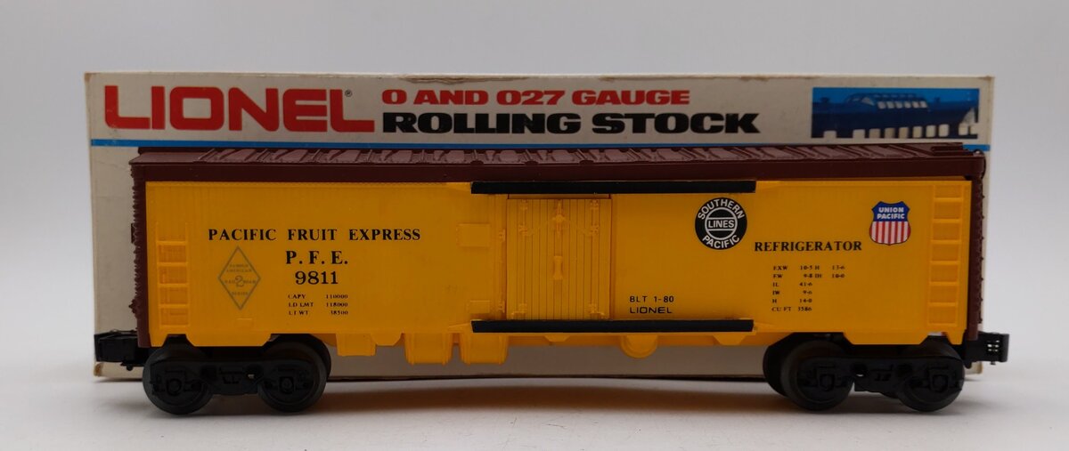 Lionel 6-9811 O Gauge SP/UP FARR Pacific Fruit Express Reefer Car #9811 LN/Box