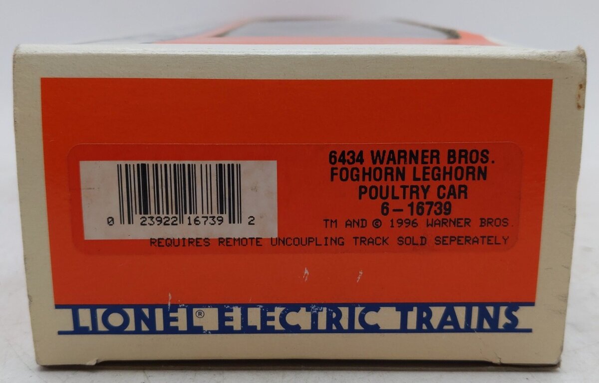 Lionel 6-16739 O Gauge WB Foghorn Leghorn Operating Poultry Car #16739 EX/Box