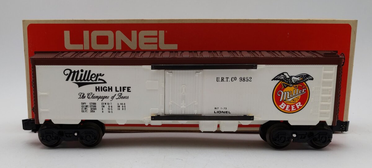 Lionel 6-9852 O Gauge Miller Beer Billboard Reefer Car LN/Box
