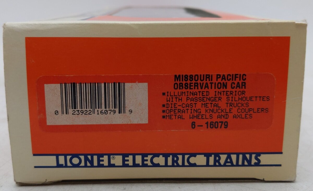 Lionel 6-16079 O Missouri Pacific Observation Car #6609 EX/Box