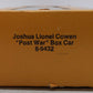 Lionel 6-9432 O Gauge Joshua Lionel Cowen Postwar Years Boxcar EX/Box