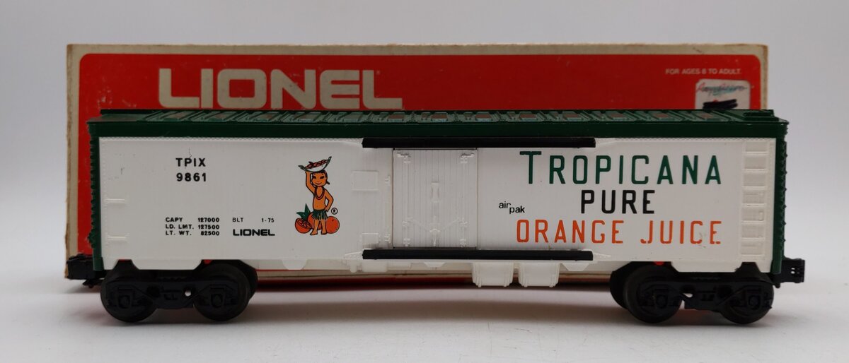 Lionel 6-9861 O Gauge Tropicana Billboard Reefer Car EX/Box
