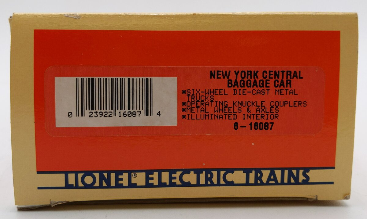 Lionel 6-16087 O Gauge New York Central Baggage Car EX/Box