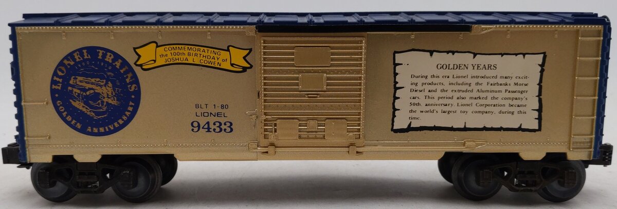 Lionel 6-9433 O Gauge Joshua Lionel Cowen Golden Years Boxcar EX
