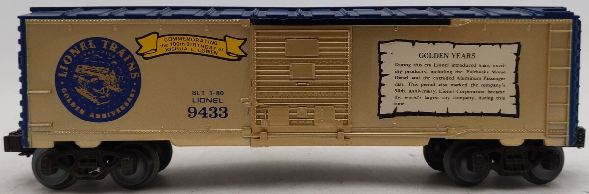 Lionel 6-9433 O Gauge Joshua Lionel Cowen Golden Years Boxcar EX