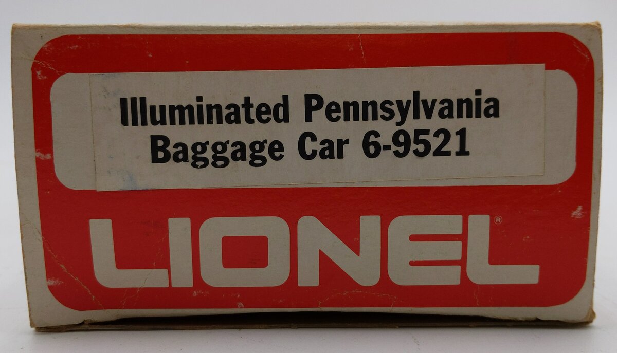 Lionel 6-9521 O Gauge Pennsylvania Illuminated Baggage Car #9521 LN/Box