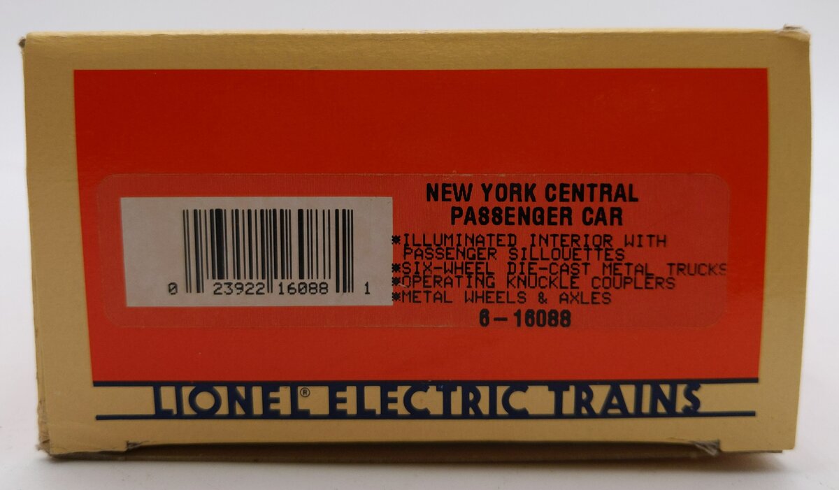 Lionel 6-16088 O Gauge New York Central "Licking River" Passenger Car #6088 EX/Box