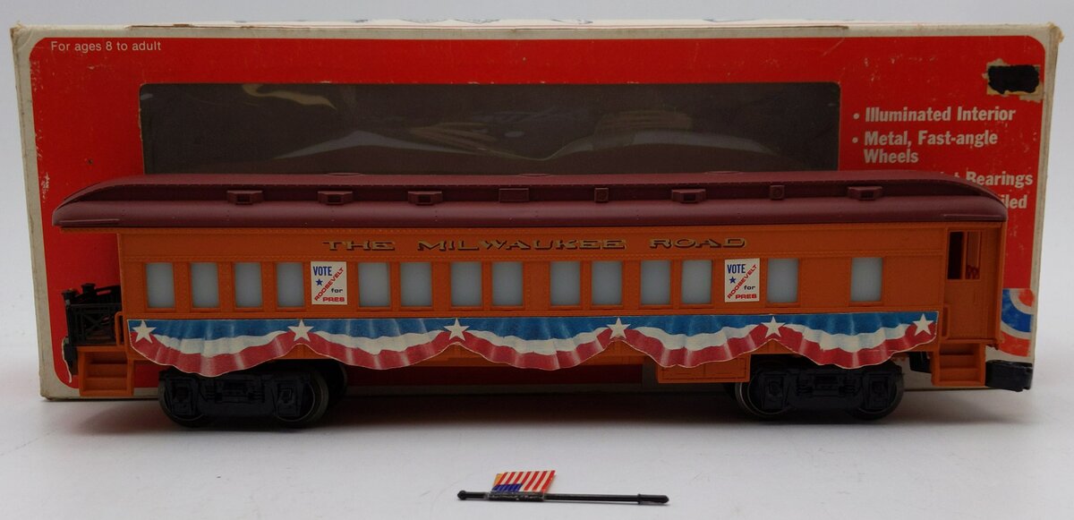 Lionel 6-9527 O Gauge Milwaukee Road FDR Campaign Observation Car EX/Box