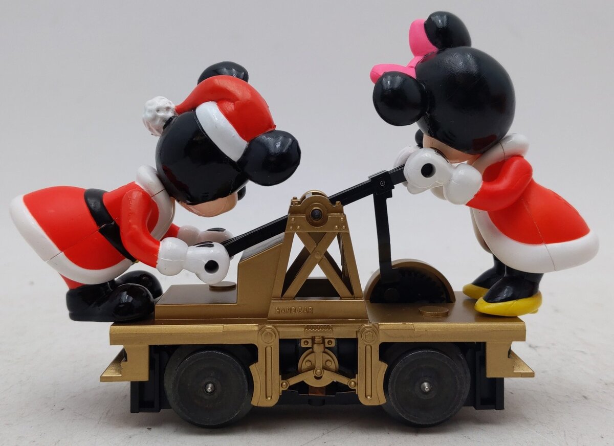 Lionel 6-18433 O Gauge Mickey & Minnie Christmas Operating Handcar EX/Box