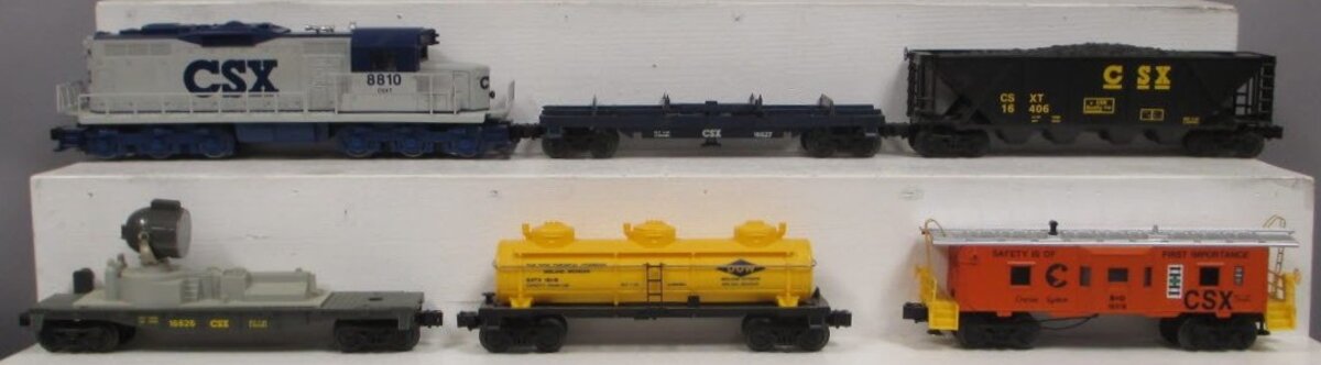 Lionel 6-11717 O Gauge CSX Deluxe Diesel Freight Train Set EX/Box