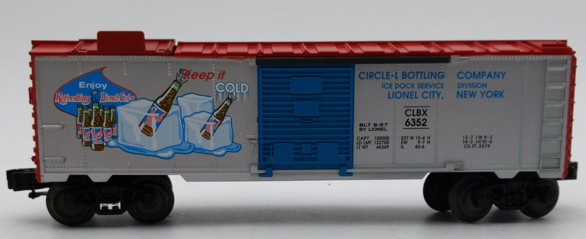 Lionel 6-19832 O Gauge Lionel Cola Ice Car #6352 LN/Box