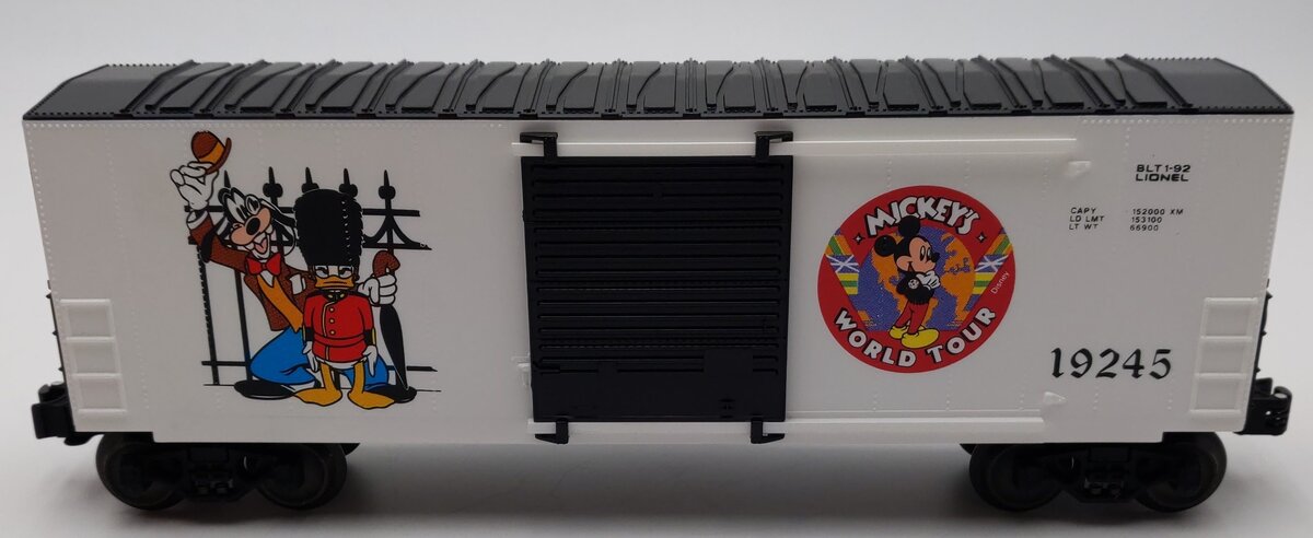 Lionel 6-19245 O Gauge Disney Mickey‘s World Tour Hi Cube Boxcar #19245 LN/Box