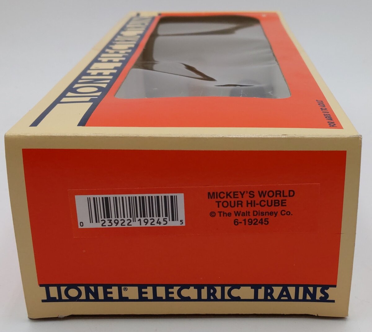 Lionel 6-19245 O Gauge Disney Mickey‘s World Tour Hi Cube Boxcar #19245 LN/Box