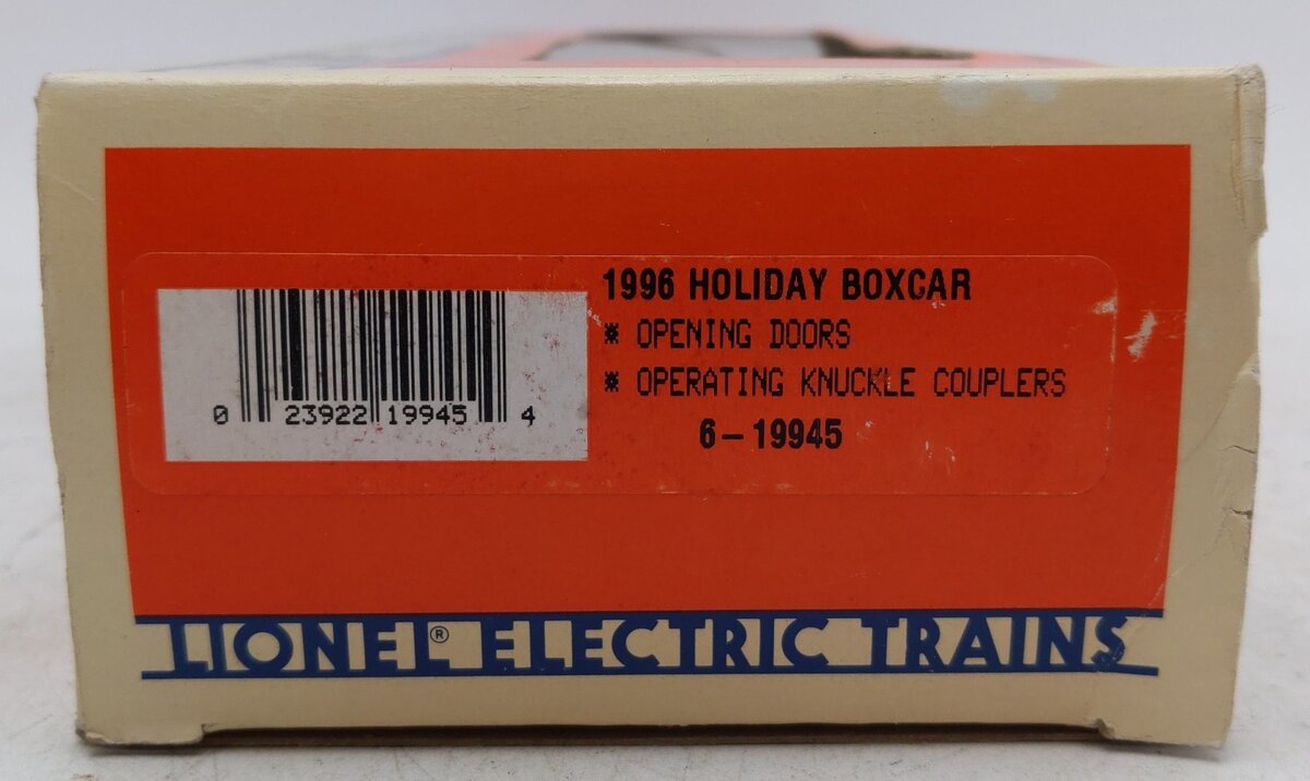 Lionel 6-19945 O Gauge Christmas 1996 Holiday Boxcar EX/Box