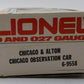 Lionel 6-9558 O Gauge Chicago & Alton "Chicago" Observation Car LN/Box