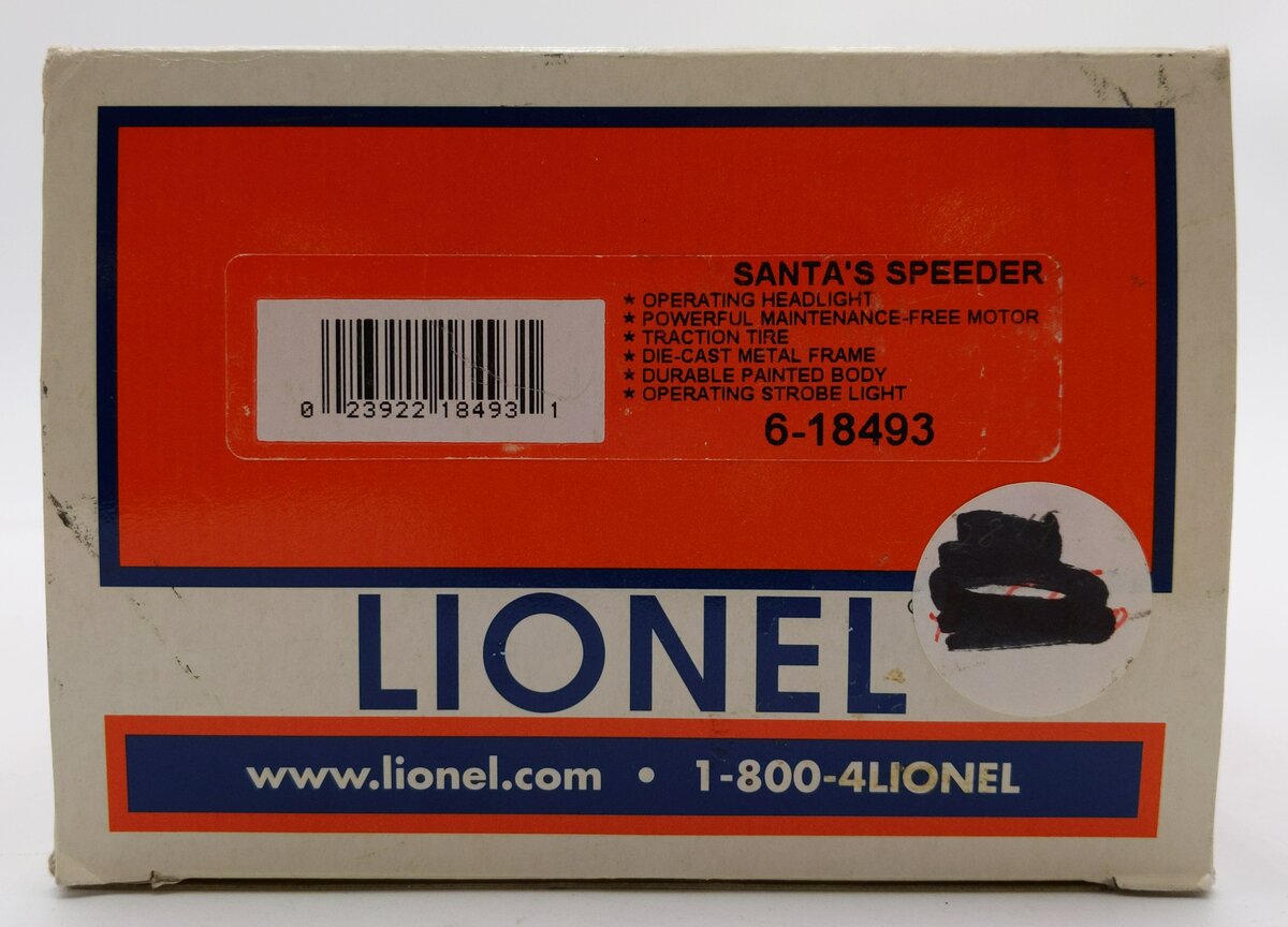 Lionel 6-18493 O Gauge Santa's Speeder #1 EX/Box