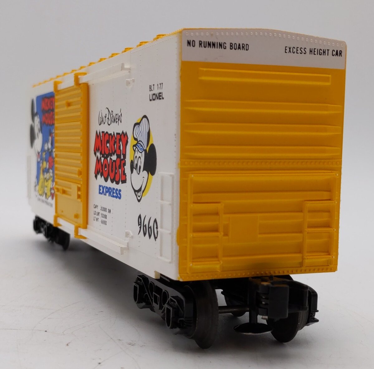 Lionel 6-9660 O Gauge Mickey Mouse Hi-Cube Boxcar LN/Box