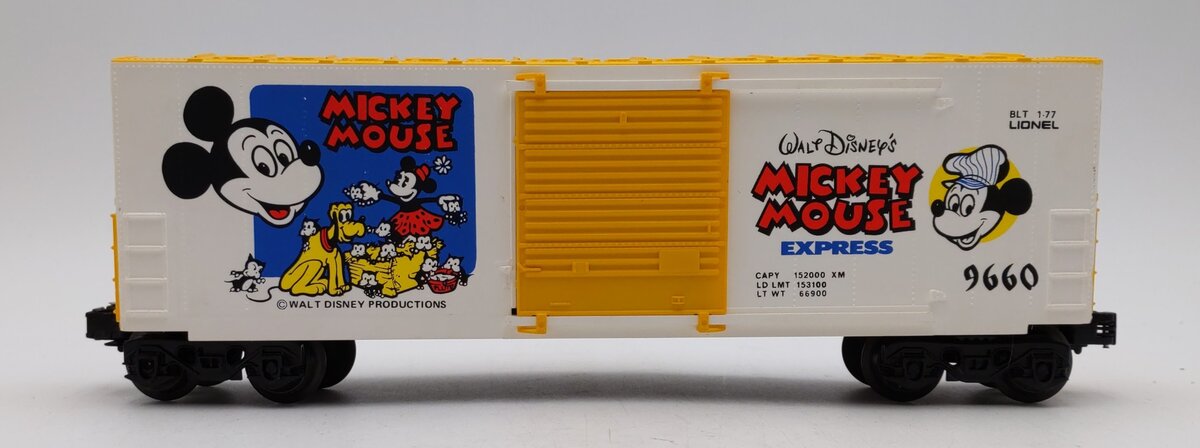 Lionel 6-9660 O Gauge Mickey Mouse Hi-Cube Boxcar LN/Box