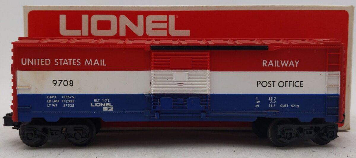 Lionel 6-9708 O Gauge United States Mail Boxcar VG/Box