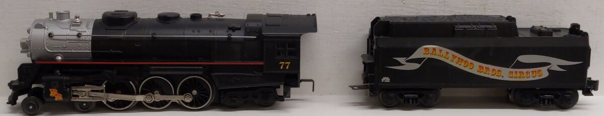 Lionel 6-38034 O Gauge Ballyhoo Bros. 4-6-4 Hudson Locomotive & Tender #77 EX/Box
