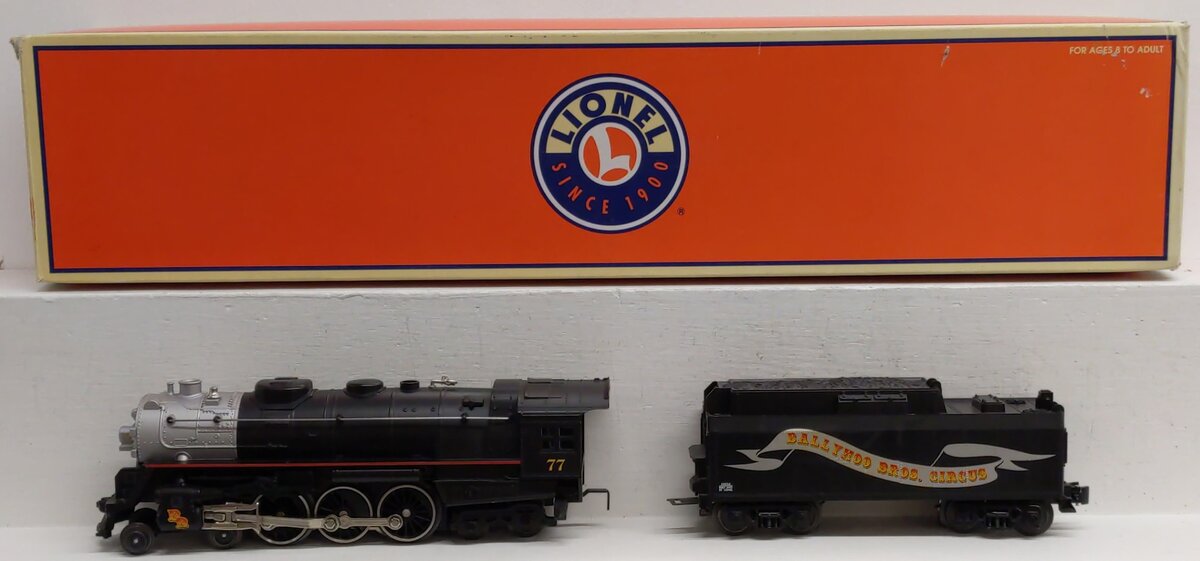 Lionel 6-38034 O Gauge Ballyhoo Bros. 4-6-4 Hudson Locomotive & Tender #77 EX/Box