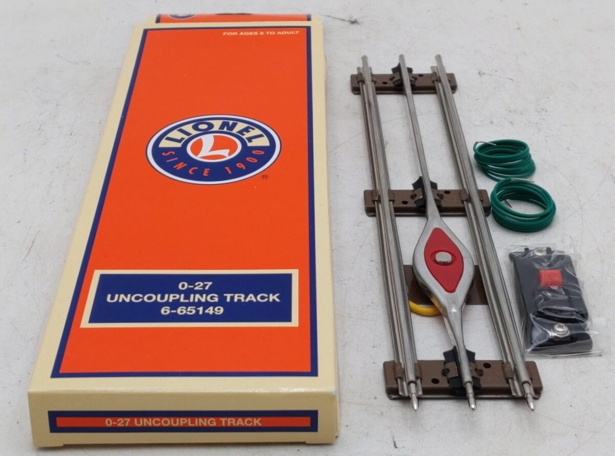 Lionel 6-65149 O27 Remote Uncoupling Track Section EX/Box