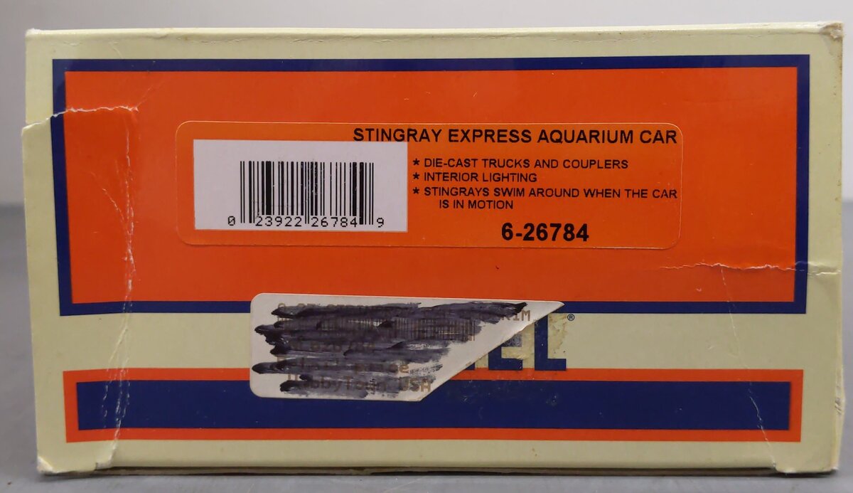 Lionel 6-26784 O Gauge Lighted Stingray Express Aquarium Car EX/Box