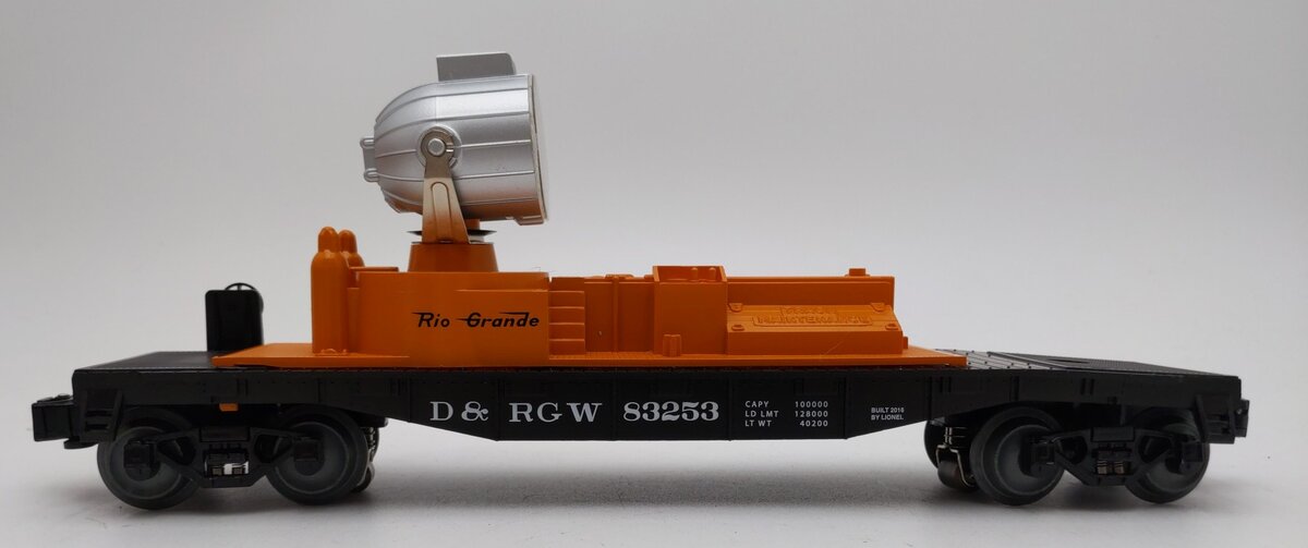 Lionel 6-83253 O Gauge Rio Grande Searchlight Car EX/Box