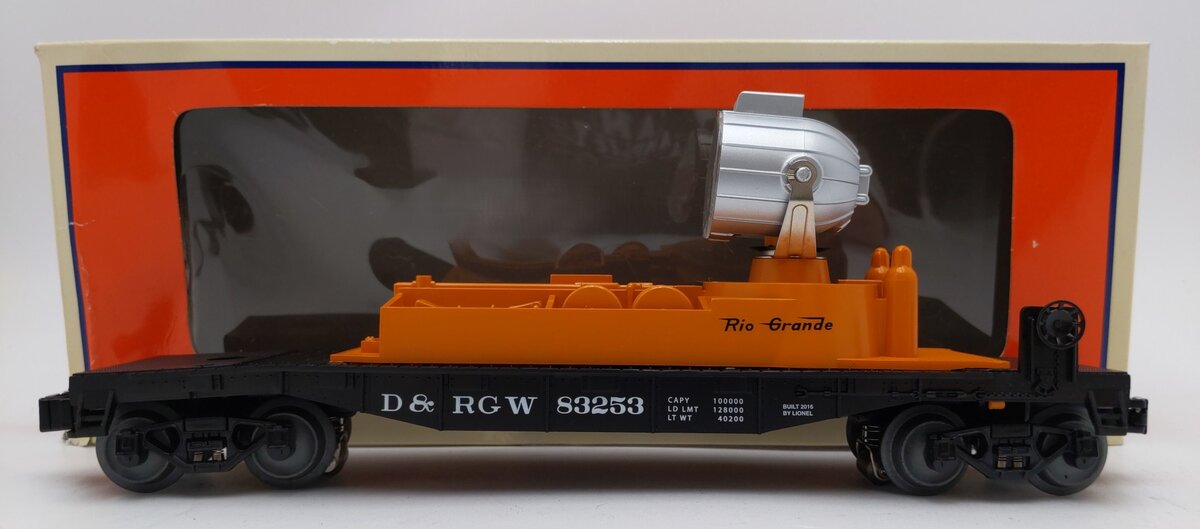 Lionel 6-83253 O Gauge Rio Grande Searchlight Car EX/Box