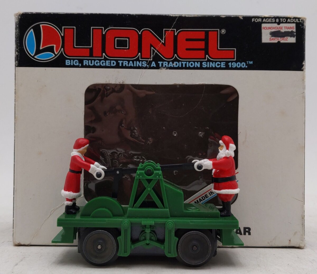 Lionel 6-18403 O Gauge Operating Santa Hand Car - Green EX/Box