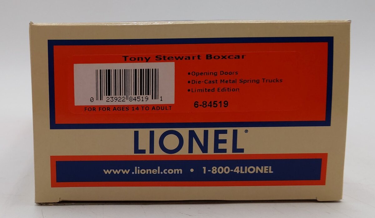 Lionel 6-84519 O Gauge Nascar Tony Stewart Boxcar LN/Box