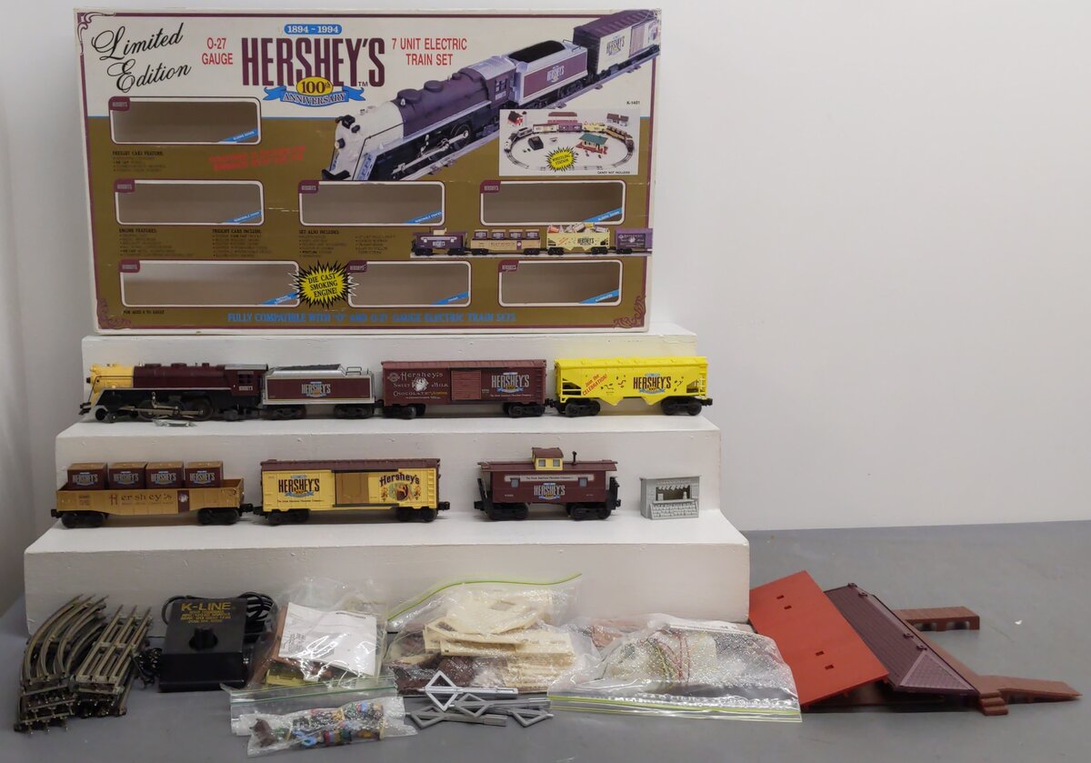 K-Line K1401 O Gauge Hershey's 100th Anniversary Steam Train Set VG/Box