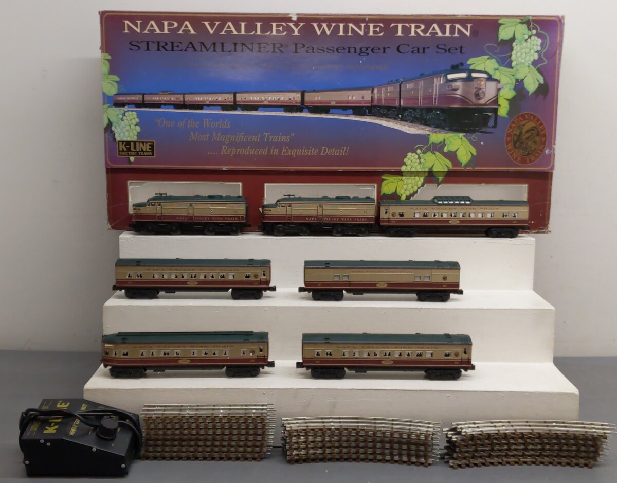 K-Line K1511 O Gauge Napa Valley Wine Diesel Passenger Train Set EX/Box