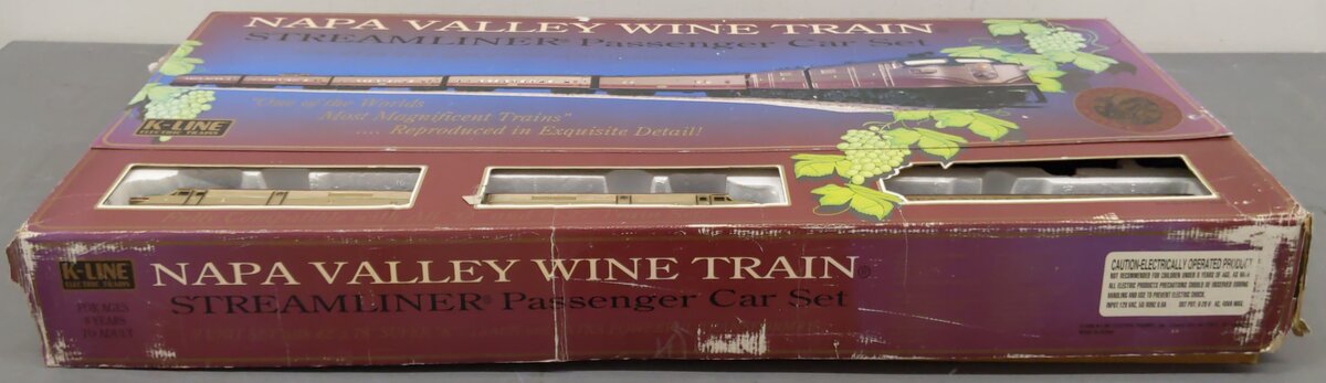 K-Line K1511 O Gauge Napa Valley Wine Diesel Passenger Train Set EX/Box