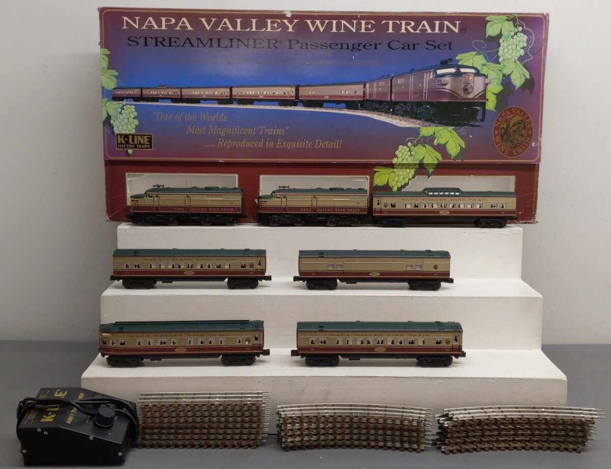 K-Line K1511 O Gauge Napa Valley Wine Diesel Passenger Train Set EX/Box