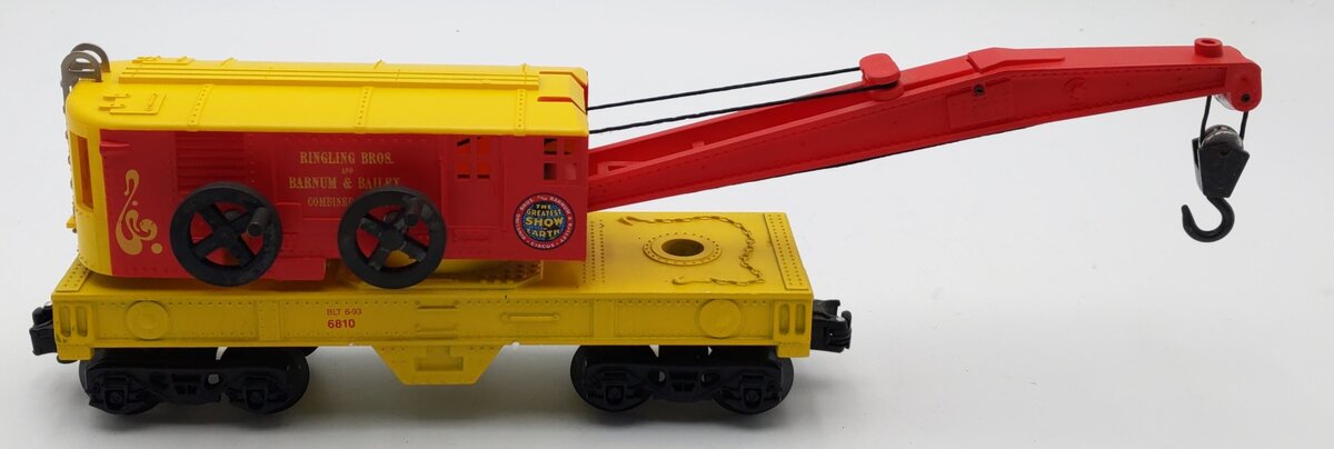 K-Line K6810 O Ringling Bros and Barnum & Bailey Operating Crane Car #6810 LN/Box