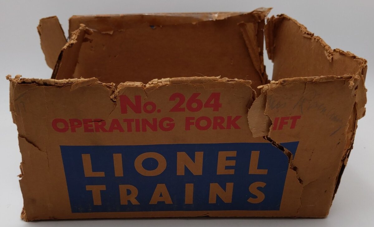 Lionel 264 Vintage O Operating Forklift Platform with 6264 Lumber Car VG/Box