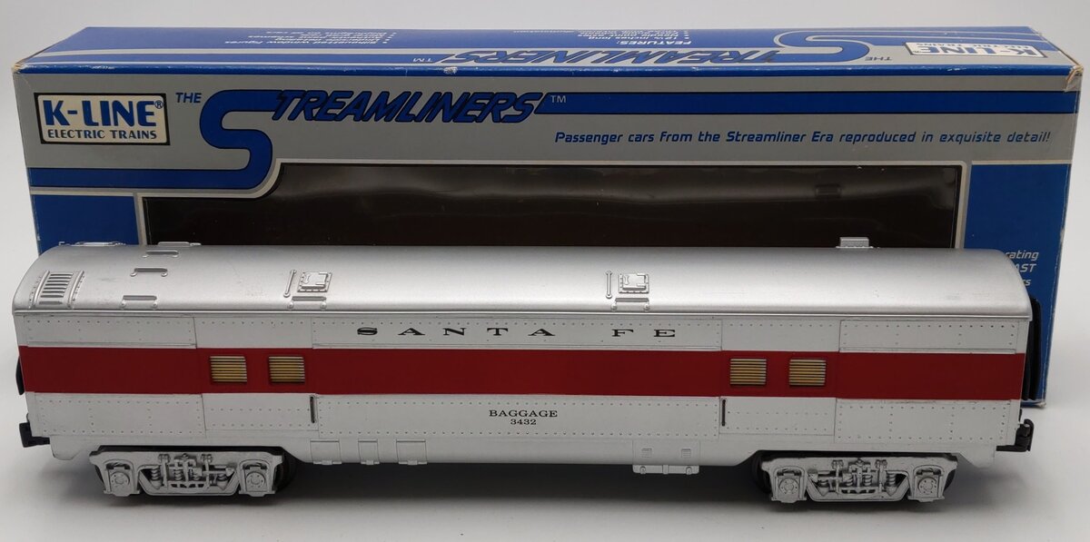 K-Line K4530-3432-2 O Gauge Santa Fe Baggage Car #3432 EX/Box